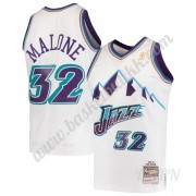 Barn Basketball Drakter Utah Jazz 1996-97 Karl Malone 32# Hvit Hardwood Classics Swingman Drakt..